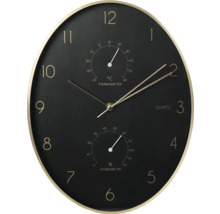 Ceas analog de perete cu termometru și higrometru