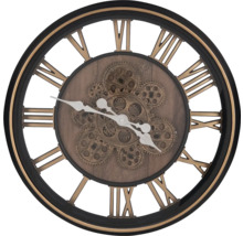 Ceas de perete decorativ cu roți dințate și cifre romane