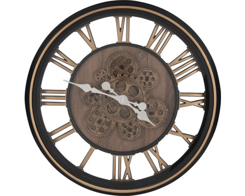 Ceas perete model roți dințate Ø 44,5 cm Ceas de perete decorativ cu roți dințate și cifre romane