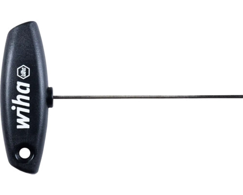Cheie tip T cu hexagon Wiha 2x126 mm, crom-vanadiu, mâner plastic Șurubelniță cu mâner în T cu logo Wiha