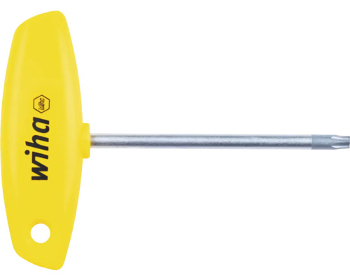 Cheie tip T cu torx T30 Wiha 132 mm, crom-vanadiu, mâner plastic