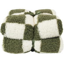 Vestă de pluș în carouri