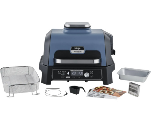 Grătar electric Ninja Woodfire cu accesorii