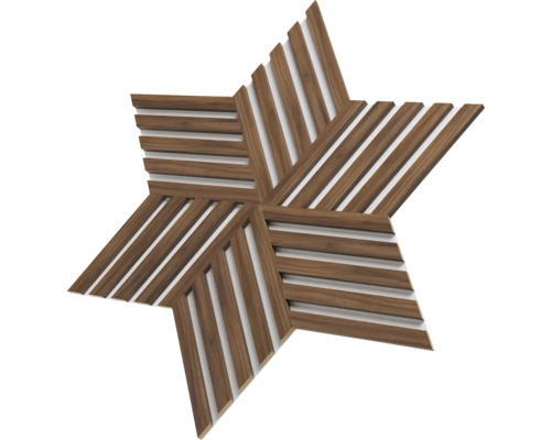 Decoratiune de perete stea din lemn