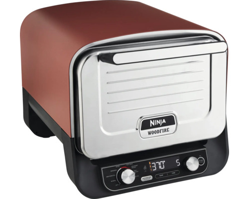 Grătar electric/ cuptor pizza/ afumătoare Ninja Woodfire 8-în-1 2,4 kW Cuptor de exterior Ninja Woodfire cu afișaj digital.