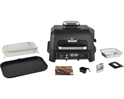 Grătar electric Ninja Woodfire cu accesorii