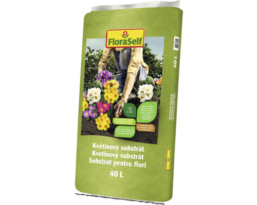 Substrat pentru flori FloraSelf, sac de 40 litri
