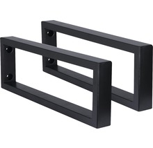 Două picioare de masă negre din metal