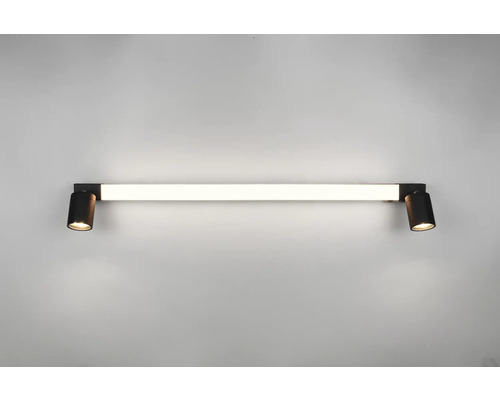 Lumină de perete cu două spoturi și o bară luminoasă