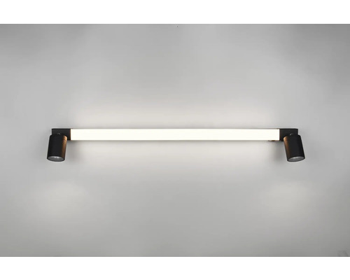 Lumină de perete cu două spoturi și o bară luminoasă pentru montare pe perete