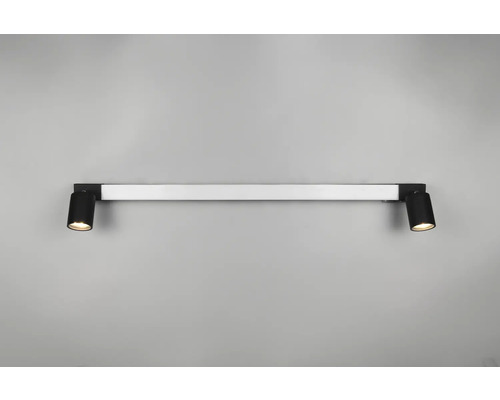 Două reflectoare negre pe o tijă albă pentru montare pe tavan.