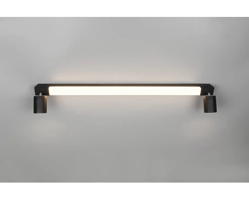 Lumină de perete LED neagră cu element de tijă