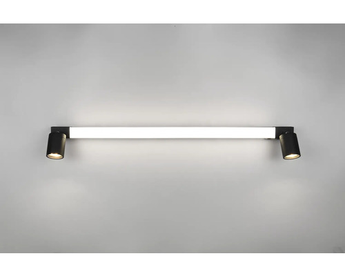 Lumină de perete cu două spoturi și o sursă de lumină liniară