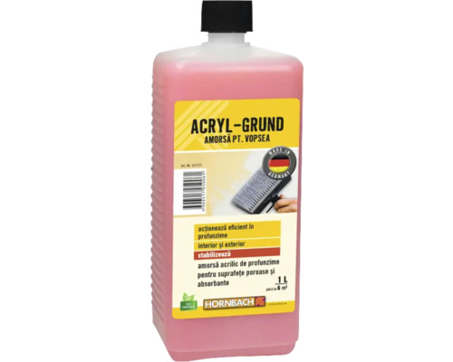 Grund acrilic de profunzime Hornbach, fără conservanți, 1 l Grund de profunzime acrilic pentru interior și exterior, 1 litru