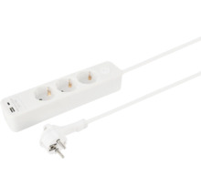 Bloc de prize cu trei prize și port USB