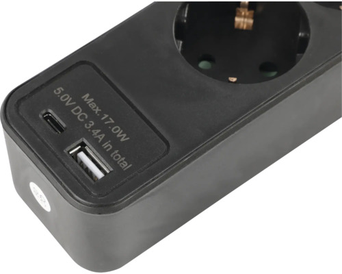 Bloc multipriză cu port USB și USB-C