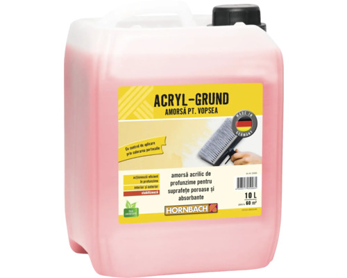 Grund acrilic de profunzime Hornbach, fără conservanți, 10 l Amorsă acrilică de profunzime într-un bidon de 10 litri