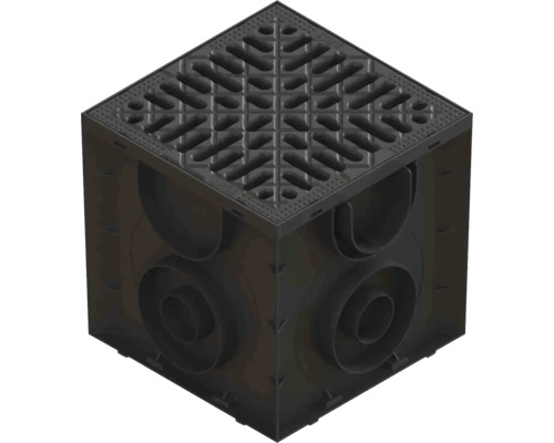 Cutie superioară pentru scurgere de curte cu grilaj