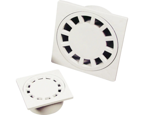 Două sifoane de pardoseală pătrate din metal