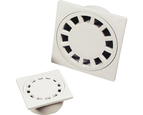 Două sifoane de pardoseală pătrate din metal