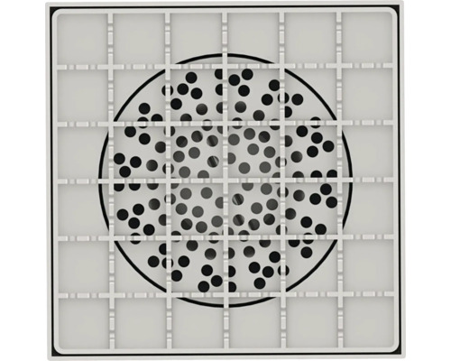 Sifon de pardoseală pătrat cu model punctat