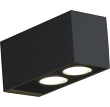Aplică LED exterior Hunter 2x3W 480 lumeni IP54, negru