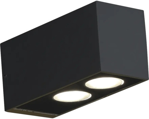 Aplică cu LED integrat Hunter 2x3W 480 lumeni, pentru exterior IP54, negru