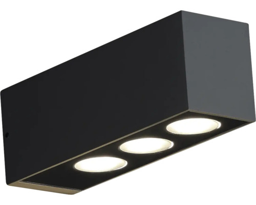 Aplică cu LED integrat Hunter 3x3W 780 lumeni, pentru exterior IP54, negru