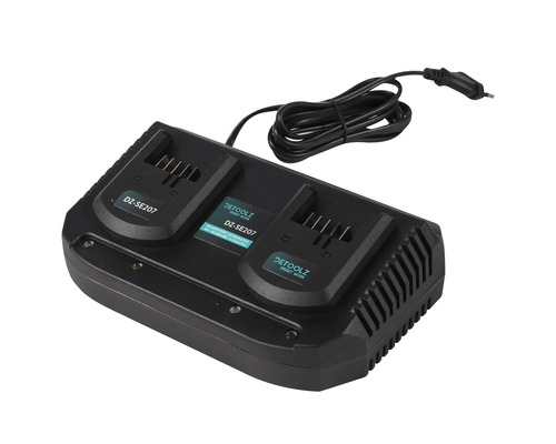 Încărcător acumulatori DeToolz Flexi Power DZ-SE207 18V 3,5Ah, cu 2 sloturi Încărcător dublu pentru acumulatori Detoolz