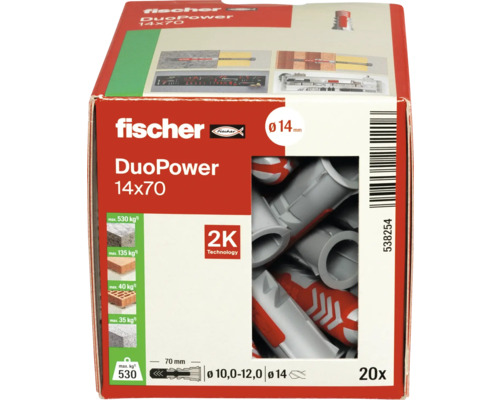 Dibluri Fischer DuoPower 14x70, 20 bucăți