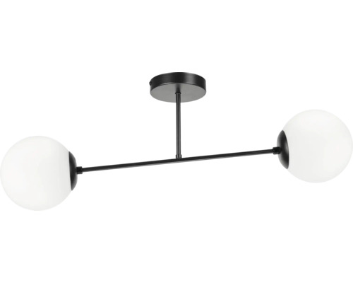 Plafonieră Klausen Zhara 27 max. 2x15W, negru | HORNBACH