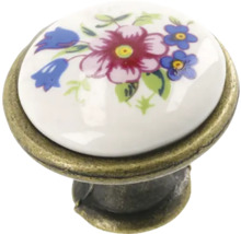 Buton de mobilă cu motiv floral