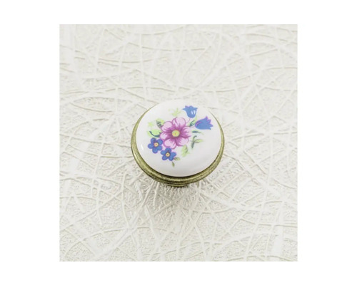 Buton de mobilier ceramic cu model floral