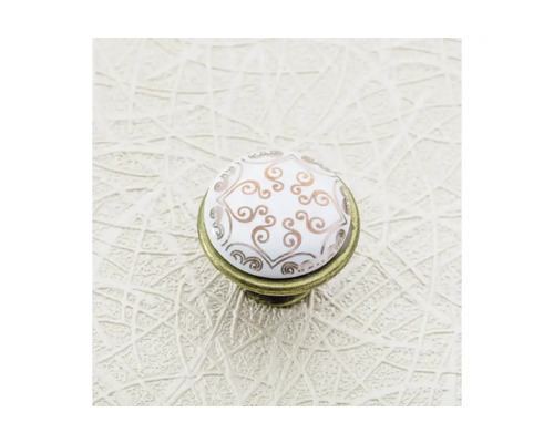 Buton de mobilă din ceramică cu bază metalică