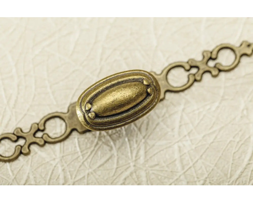 Mâner de mobilier metalic cu finisaj antic