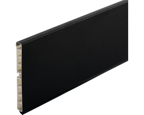 Plintă mobilier bucătărie 3660x120x10 mm negru Plintă neagră din plastic