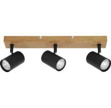 Șină spoturi Zinnia GU10 max. 3x8W, lemn/negru
