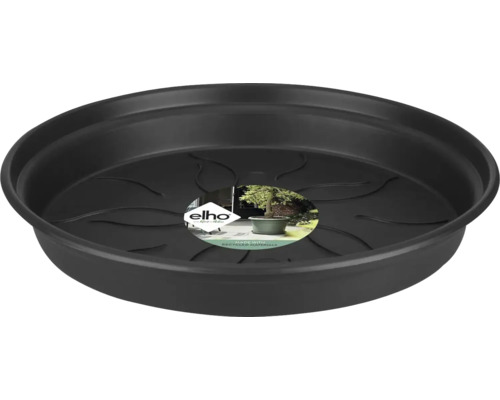 Farfurie ghiveci Elho Green Basic, Ø25 cm, negru | HORNBACH