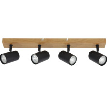 Șină spoturi Zinnia GU10 max. 4x8W, lemn/negru