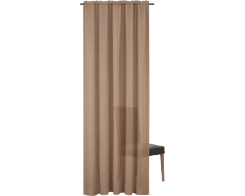 Perdea din amestec de in cu bandă de încrețire