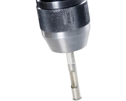 Carotă diamantată în mandrina unui burghiu