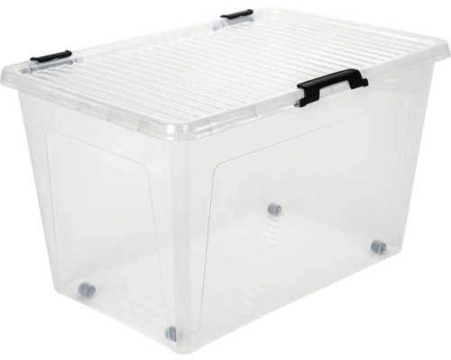 clear　2個セット Cutie depozitare 52L, plastic transparent | HORNBACH