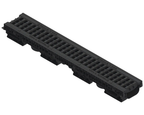 Rigolă polipropilenă VODALAND grătar polipropilenă negru 75x156x1000 mm Ø 110 mm B125 trafic carosabil Rigolă polipropilenă VODALAND grătar polipropilenă negru 75x156x1000 mm Ø 110 mm B125 trafic carosabil