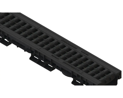 Rigolă polipropilenă VODALAND grătar polipropilenă negru 95x156x1000 mm scurgere verticală Ø 110 mm B125 trafic carosabil Rigolă polipropilenă VODALAND grătar polipropilenă negru 95x156x1000 mm scurgere verticală Ø 110 mm B125 trafic carosabil