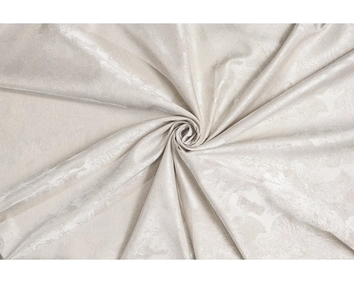 Prim-plan cu țesătură decorativă bej, cu model și pliuri