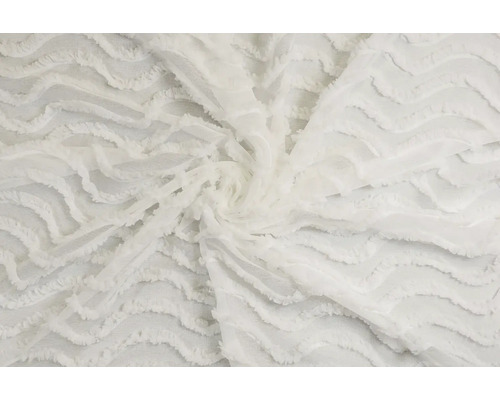 Țesătură decorativă albă cu model ondulat