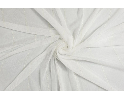 Material cortină alb cu model cu dungi