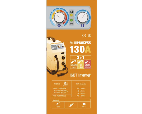 Aparat de sudură multi-proces 130A cu invertor IGBT