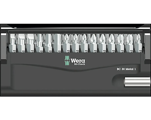 Set biți Wera Check 30 Metal 1/4, 30 piese buc
