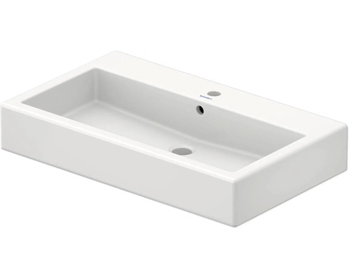 Lavoar suspendat DURAVIT Vero 80x47 cm, partea inferioară șlefuită, alb lucios